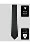 Black Patterned Slim Tie – 7 cm Wide - 4