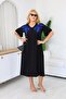 Plus Size Dress with Embroidered Collar Detail