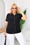 Plus Size Embroidered Linen Shirt - 3