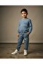 Boys' Seasonal Compact Cotton 2 Thread 2-3-4-5-6-7-8-9-10 Years Old Top and Bottom Tracksuit Set - 2