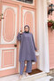 Giy-Çık Comfortable Oversize Bat Sleeve Elif Suit-Grey - 3