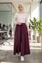 Pants Skirt Model with Wide Legs, Pleated, Elastic Waist Byfu206640 - 2