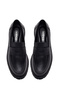 Women's Black Thick Soled Leather Masculine Loafer Af190053Dv - 4