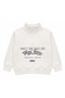 M7S10191 Logo Printed Hooded Girls' Sweatshirt White - 3