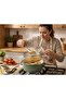 Enamel Frying Pan Stainless Wire Strainer Potato Frying Pan 22 cm - 2