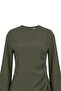Drawstring Slit Tunic Khaki - 3
