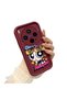 Vivo X300 Compatible Case Camera Protective Cartoon Pattern Maroon Lover Couple Silicone Phone Case - 2