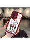 Samsung Galaxy S22 Compatible Case Camera Protector Minnie Pattern Burgundy Lover Couple Silicone Phone Case