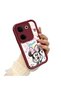 Tecno Camon 20 Compatible Case Camera Protector Minnie Pattern Maroon Lover Couple Silicone Phone Case - 3