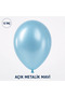 12 Inch Light Metallic Blue 100-Pack Latex Balloon Helium and Air Compatible Birthday Decoration Balloon - 2