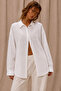 Breathable Regular Muslin Fabric Long Sleeve Collared Men's Shirt - White