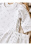 Soft Textured Star Patterned Baby Set Long Sleeve Top and Bottom Set - 3