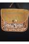 Anatolian-Inspired Bohemian Bag - Tan Suede and Authentic Weaving - 6