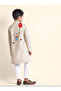 Boys Beige Cotton Kurta with Printed Design - 3
