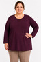 Plus Size Plain Mother's Combed Cotton Blouse 407 - 2