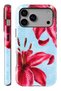 iPhone 17 Pro Blue Flower Double Layer Full Covering Printing Glossy Protect Phone Case