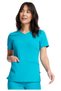 Ck786A Women's Scrubs Top – Imported, V-Neck, 3 Pockets, Zipper Pocket, and Comfortable Doctor/Nurse Top