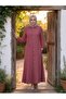 Imported Aerobin Fabric Dress with Button Pockets and Pearl Embroidery on the Sleeves