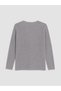 Peak New Season Gray V-Neck Shiny Textured Women's Knitwear Sweater - 6