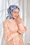 Twill Silk Scarf Bloom Lilac Blue - 4