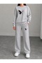 Women's Butterfly Sakura Printed Cropped Crewneck Bottom/Upper Tracksuit Set