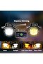 مصباح LED قابل لاعادة الشحن منفذ USB C، فانوس تخييم مزود بخطاف تعليق و 4 أوضاع اضاءة و مقاوم للماء، لمبة رحلات 5 وات متعدد الاستخدامات، مصباح تخييم، مصباح رحلات - 3