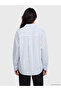 Lcw Vision Blue Striped Oversize Women's Shirt - 4