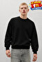 Men's 100% Cotton Comfortable Black Winter Sweatshirt