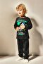100% Cotton Glow-In-The-Dark Printed Long Sleeve Top Wide Cut Bottom 2-Piece Pajama Set Baby Boy - 3