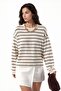 Busem Striped Ribbed Crew Neck Sweater