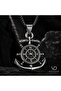 Stainless Steel Marine Design Sailor Men's Anchor Compass Pendant - 3