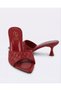 Women's quilted detail stylish summer stiletto heel mules - 3