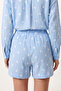 Embroidered Muslin Shirt Shorts Set Lax0014 Sky Blue - 7