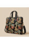 Valley Ethnic Pattern Strap Tablet Computer Notebook Laptop Bag Black - 2