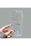 iPhone 12 Compatible Camera Protected Anti-Shock Aesthetic Print Patterned Transparent Silicone Case