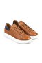 Zrk-Dx3 Premium Genuine Leather Tan Casual Men's Sneaker