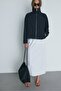 Navy Blue Nora Zippered Gabardine Jacket - 6