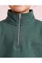 Girls Green Half Zip Ruffle Hem Sweatshirt - 3