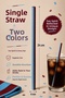 Ts Colored Straws 250 Pieces 8 mm 24 cm Individually Packaged Burgundy Blue Straws - 6
