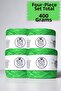 Grass Green Multi-Strand Italian Mercerized Cotton and One-Layer Green Glitter Knitting Yarn (400 Gr.)