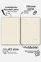 Focus - Non-Crushable Silicone Spiral Daily Planner A5 – 100 Gr Ivory Paper - 6