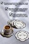 6 Pieces Double Row Silver Gray Embroidered Rhythm Model Dowry Box Coffee Napkin Cocktail Presentation Napkin - 3
