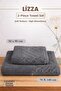 Lizza |   2-Piece Bath Towel Set |   Towel |   Bath Towel I Hammam Set I Dowry Towel |   (70 X 140 cm - 50 X 90 cm)