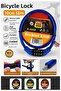 Blue Combination Bicycle Lock 70 cm Thin 1 Piece K-3668 Steel Cable Plastic Coated Bike Lock