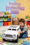 Pick-Up Jeep Car - White Off-Road Type Open Cargo Box 28 cm Pick-Up Toy Truck