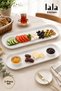 Long Presentation Plate 46X17 cm Melamine Set of 2 - Pita Meat Bread Chicken Appetizer Serving Plate - 9