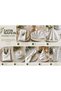 New Product, 6-Piece Satin Ecru Color Napkins, Stain Resistant, Large Size, 45X45 Fabric Napkin - 3