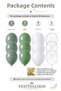 Set of 20 Eucalyptus Green White Gold Confetti Transparent Balloons 11 Inch Birthday Party Decoration - 3