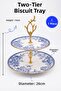 13 Piece Spring Time Tea and Cake Presentation Set for 6 People, Cake Pan, Boat Plate, Fruit Bowl, Cookie Holder - 4