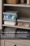5Lt Elora Lockable Lid Box - Powder Tablet Detergent Organizer Multi-Purpose Bathroom Organizer Transparent - 2